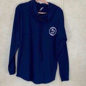 Red Camel L “Hey Y’all Southern Socialite” Long Sleeve Navy T-Shirt